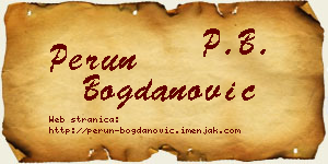 Perun Bogdanović vizit kartica